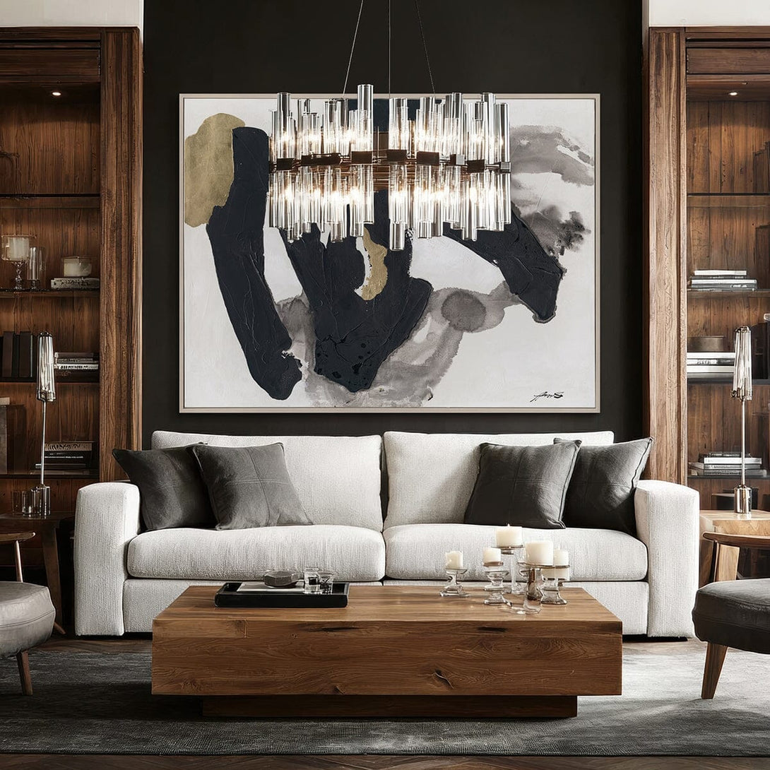 Black & Gold Rhythm - Modern Abstract Painting #M8111 Painting artwepaint 