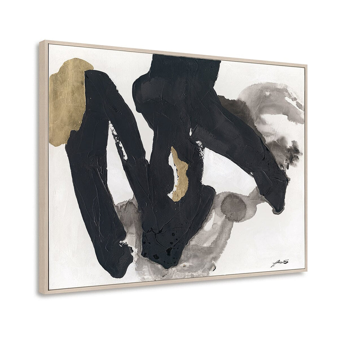 Black & Gold Rhythm - Modern Abstract Painting #M8111 Painting artwepaint 