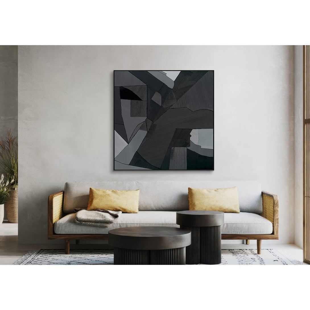 Black Interlace - Dark Geometric Abstract Painting#L5739 Painting artwepaint 