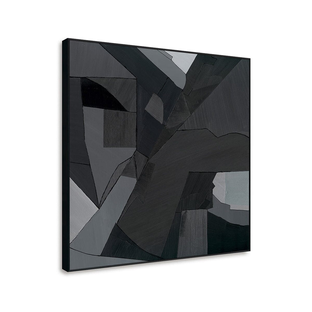 Black Interlace - Dark Geometric Abstract Painting#L5739 Painting artwepaint 