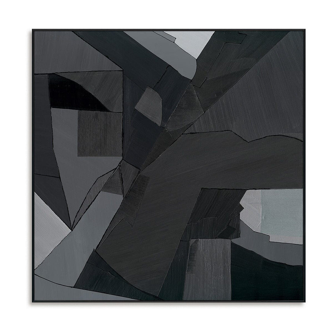 Black Interlace - Dark Geometric Abstract Painting#L5739 Painting artwepaint 