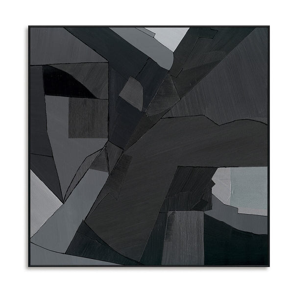 Black Interlace - Dark Geometric Abstract Painting#L5739 Painting artwepaint 