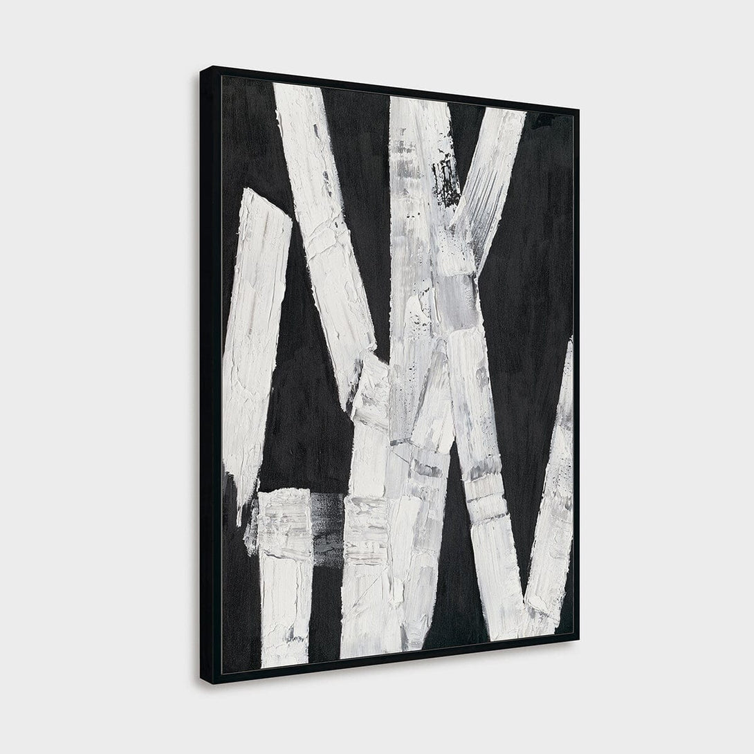 Black & White Clash - Modern Abstract Texture Painting#M3779 Painting artwepaint 