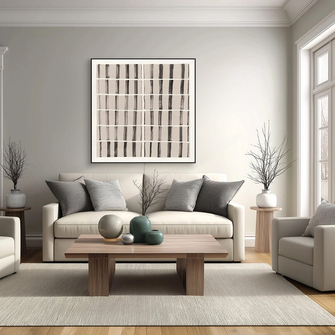 Black & White Grid - Abstract Geometric Art#M4790 Painting artwepaint 