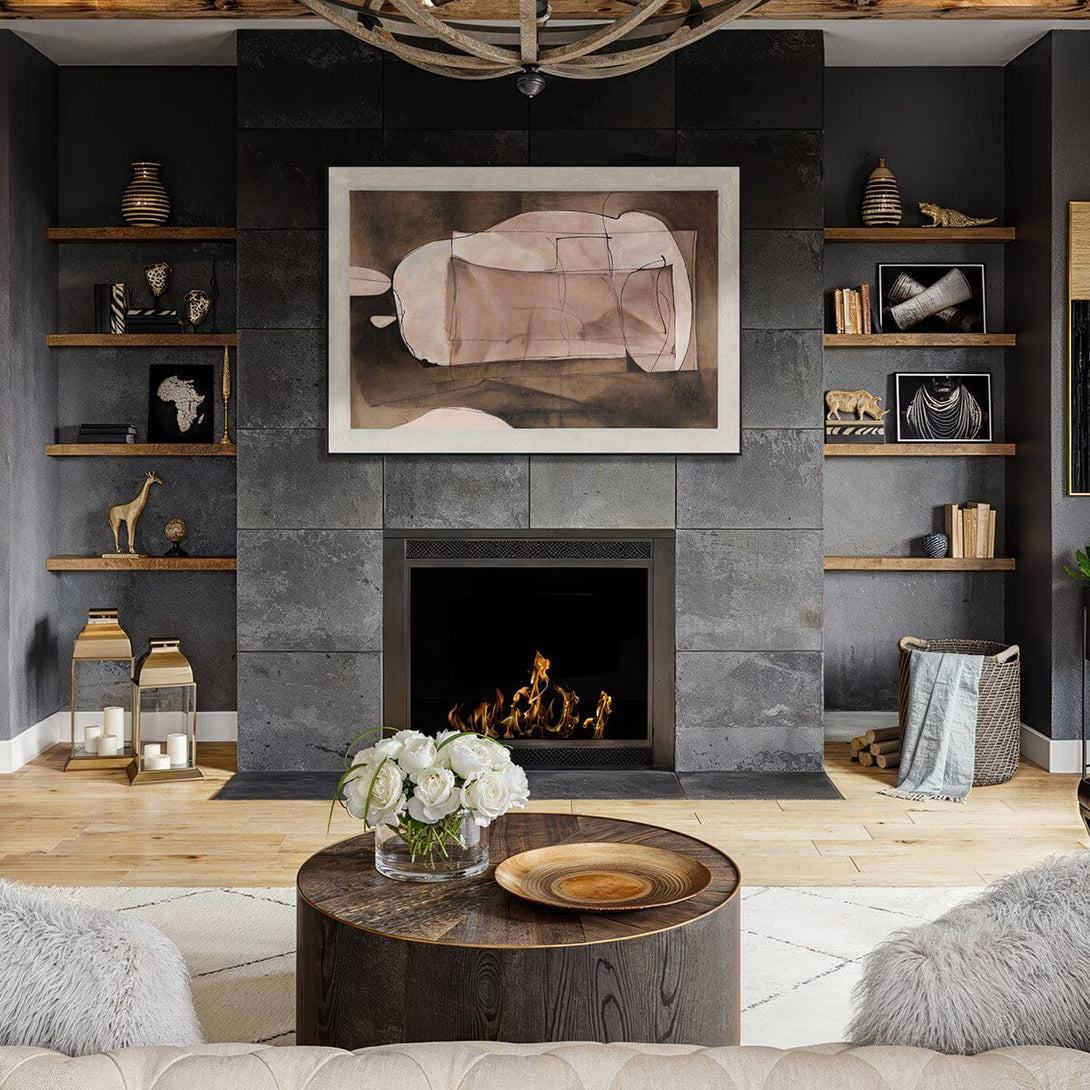 Block Shadows - Line Abstract #R1013 Painting artwepaint 