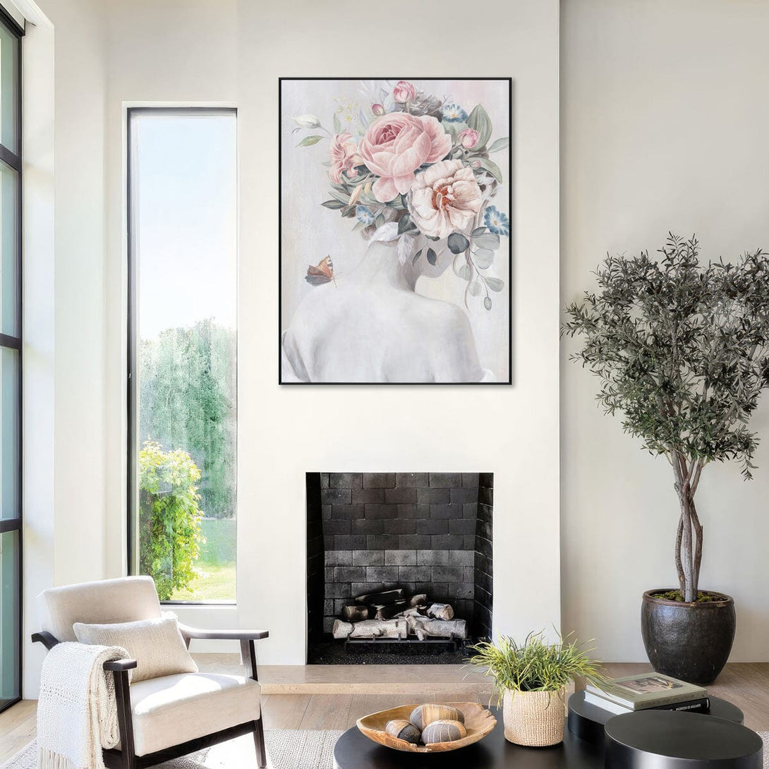 Bloomed Reverie - Floral Portrait Art#L4580 Painting artwepaint 