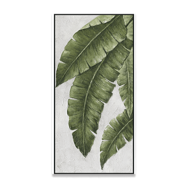 Blooming Green - Natural Banana Leaf Long Painting#L0668 Painting artwepaint 