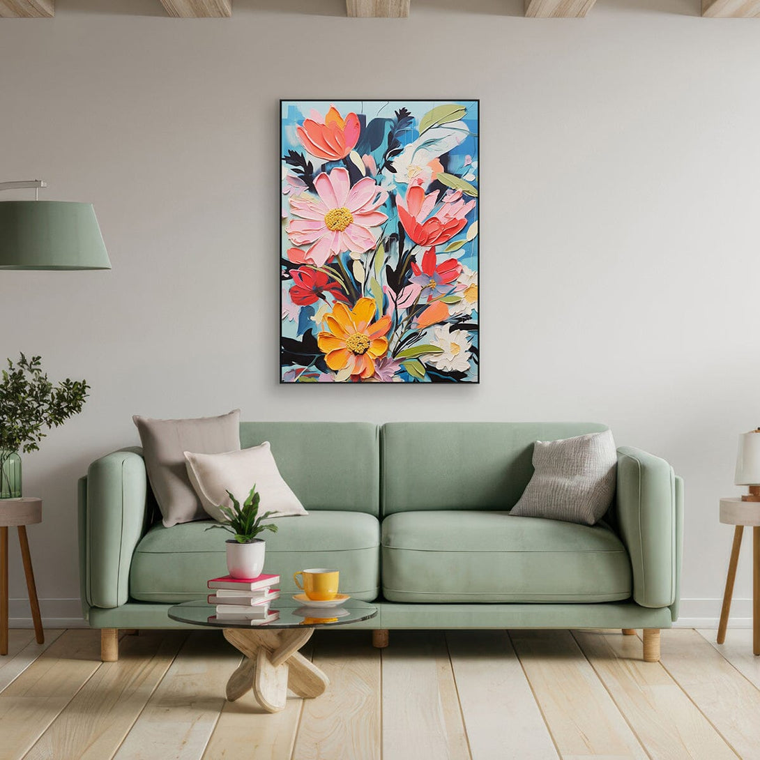Blooming Joy - Colorful Abstract Floral Oil Painting #MV0919(99) Painting artwepaint 