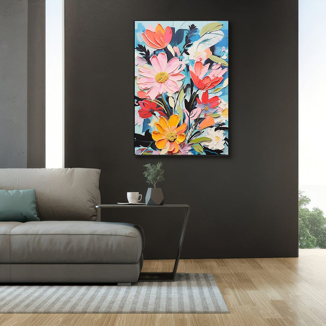 Blooming Joy - Colorful Abstract Floral Oil Painting #MV0919(99) Painting artwepaint 