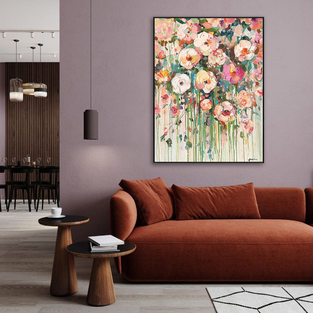 Blooming Symphony - Colorful Abstract Floral#P6211 Painting artwepaint 