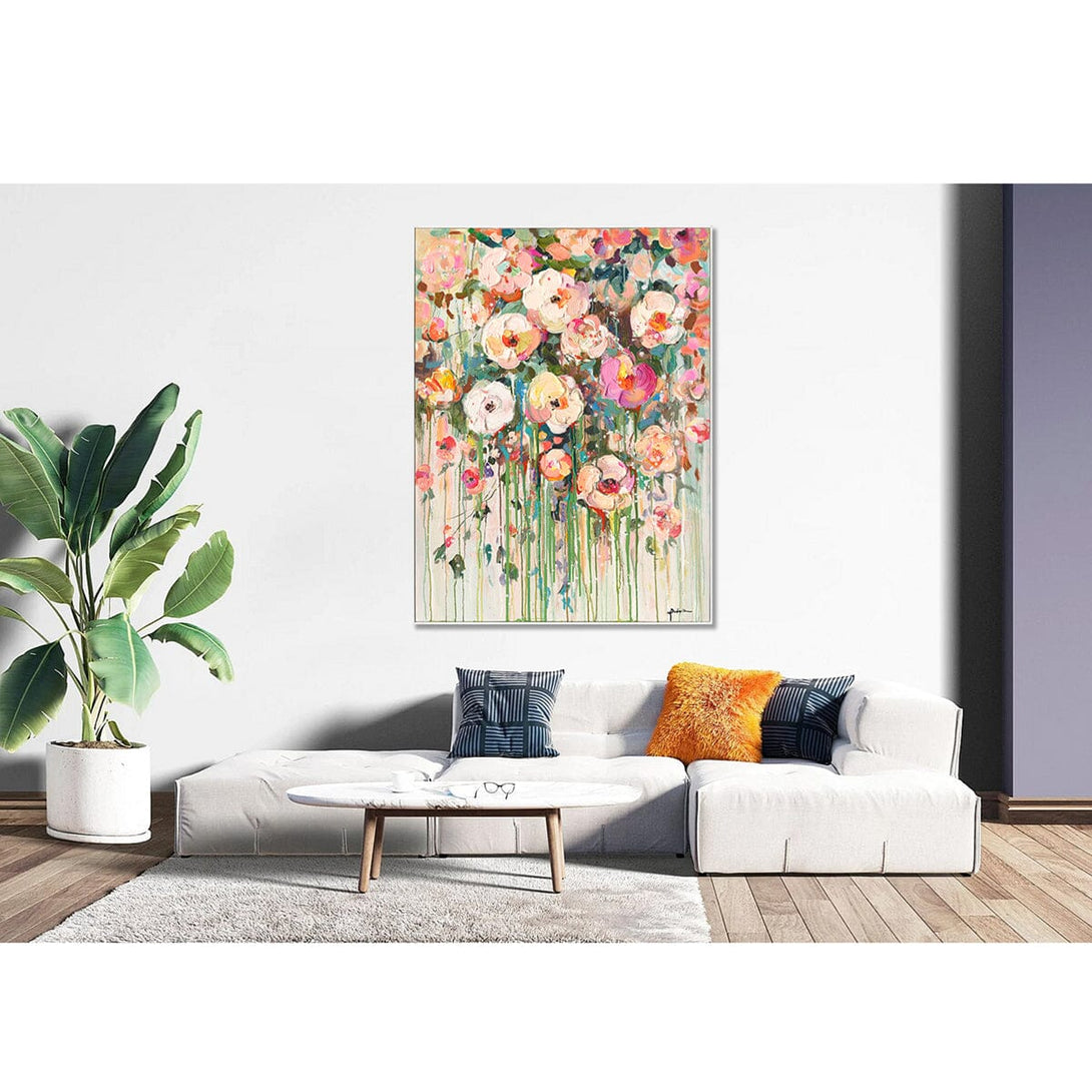 Blooming Symphony - Colorful Abstract Floral#P6211 Painting artwepaint 