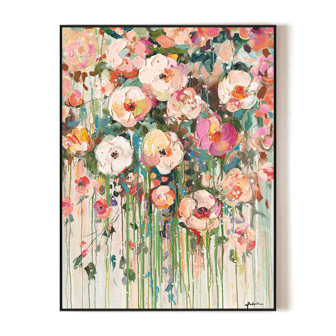 Blooming Symphony - Colorful Abstract Floral#P6211 Painting artwepaint 