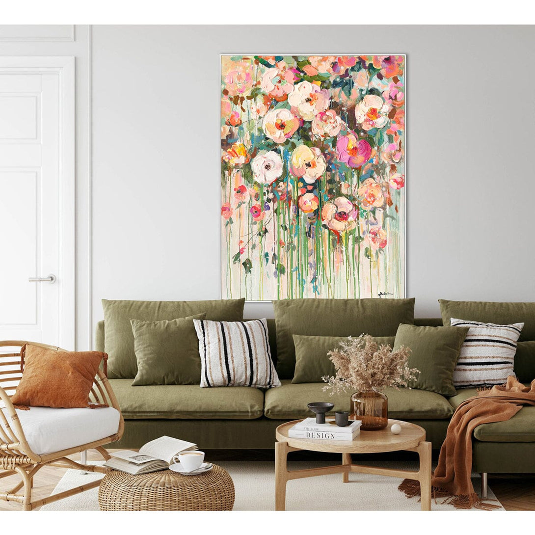Blooming Symphony - Colorful Abstract Floral#P6211 Painting artwepaint 