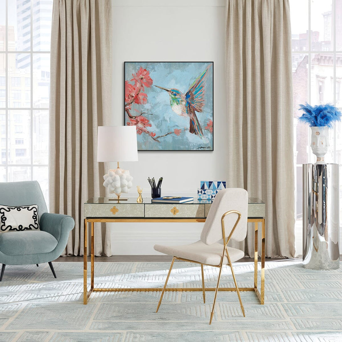 Blossom Flight – Hummingbird with Pink Flowers #K5716 Painting artwepaint 