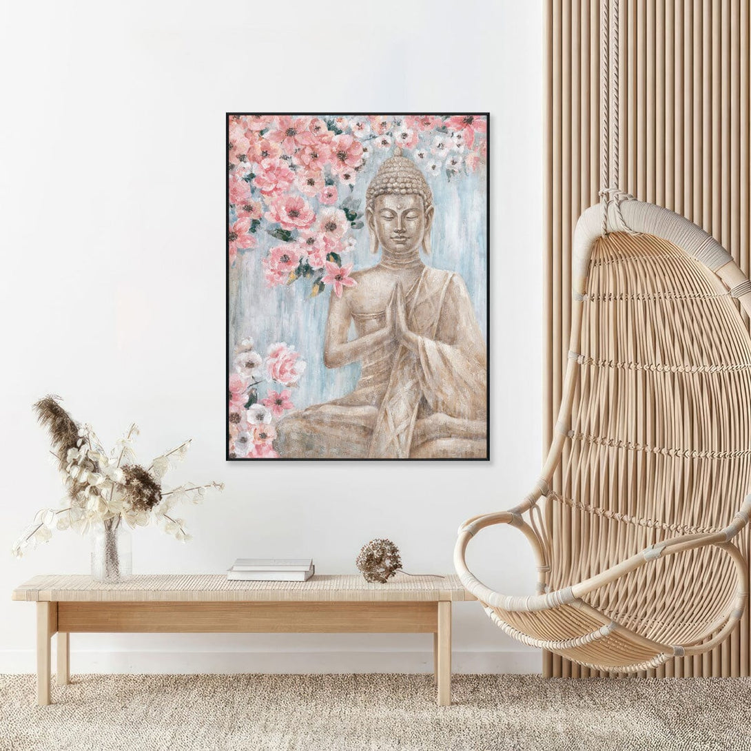 Blossom Peace - Buddha with Flowers Painting #L0561 Painting artwepaint 