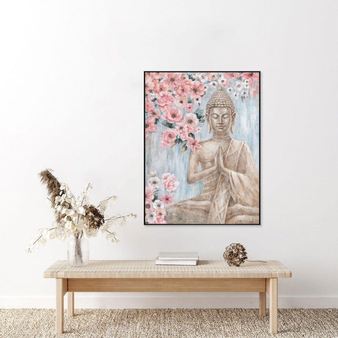 Blossom Peace - Buddha with Flowers Painting #L0561 Painting artwepaint 