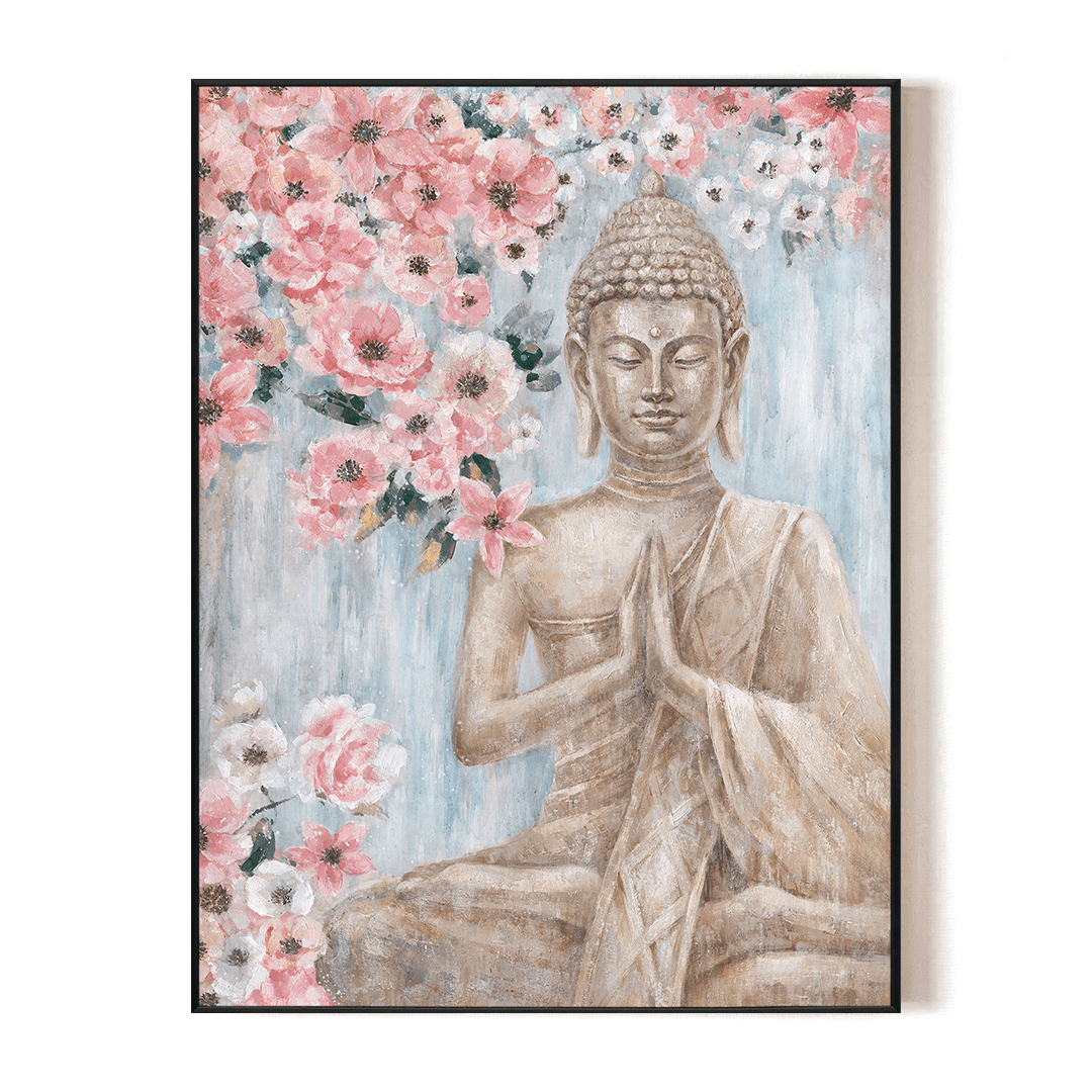 Blossom Peace - Buddha with Flowers Painting #L0561 Painting artwepaint 