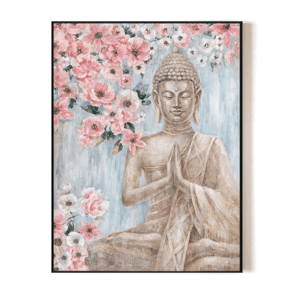 Blossom Peace - Buddha with Flowers Painting #L0561 Painting artwepaint 