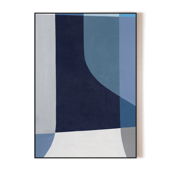 Blue Curve - Minimalist Geometric Abstract Painting#L5583 Painting artwepaint 