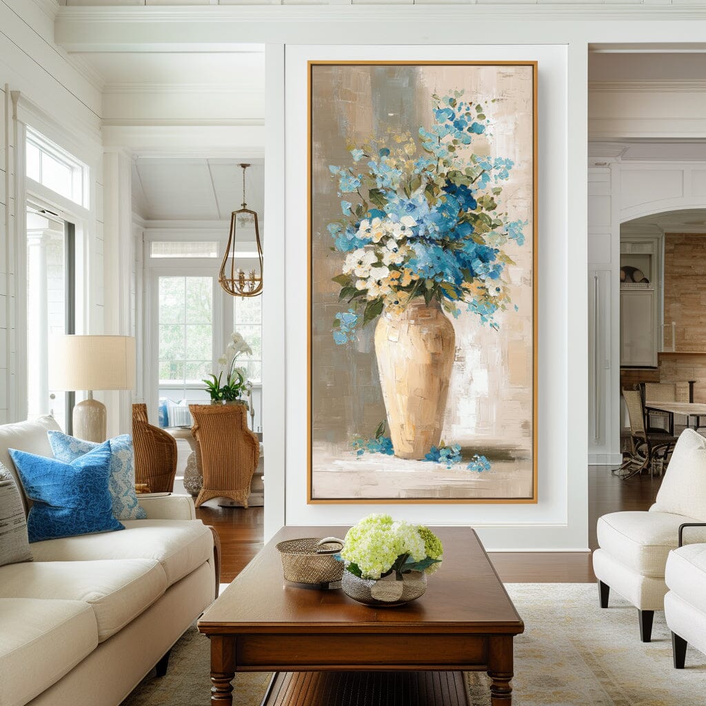 Blue Harmony – Floral Still Life Painting #6 Painting artwepaint 