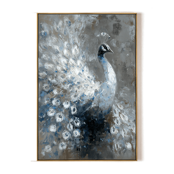 Blue Majesty – Peacock Feather Oil Painting #awp58 Painting artwepaint 
