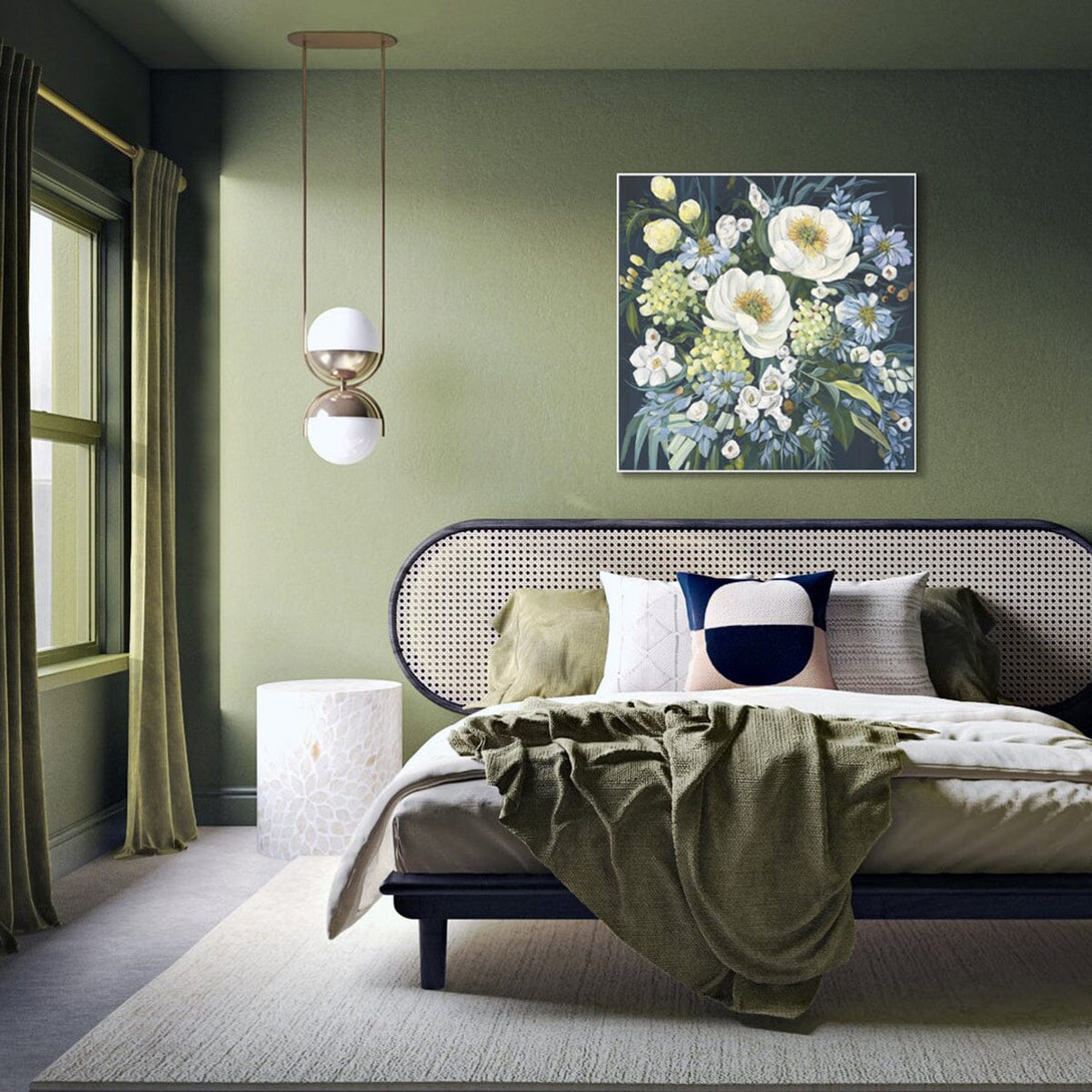 Blue Night Blossoms - Fresh Elegance Painting#M4725 Painting artwepaint 