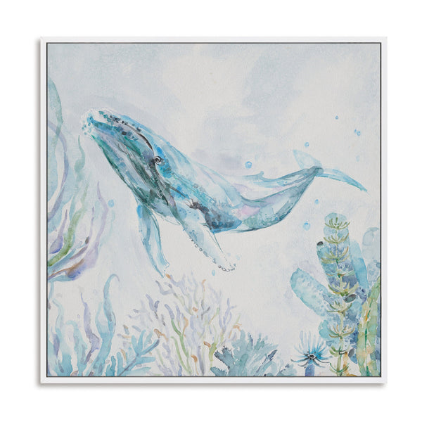 Blue Ocean Voyage - Whale Watercolor #M3572 Painting artwepaint 