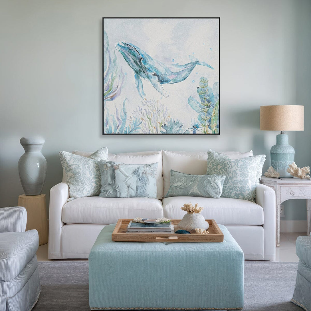 Blue Ocean Voyage - Whale Watercolor #M3572 Painting artwepaint 