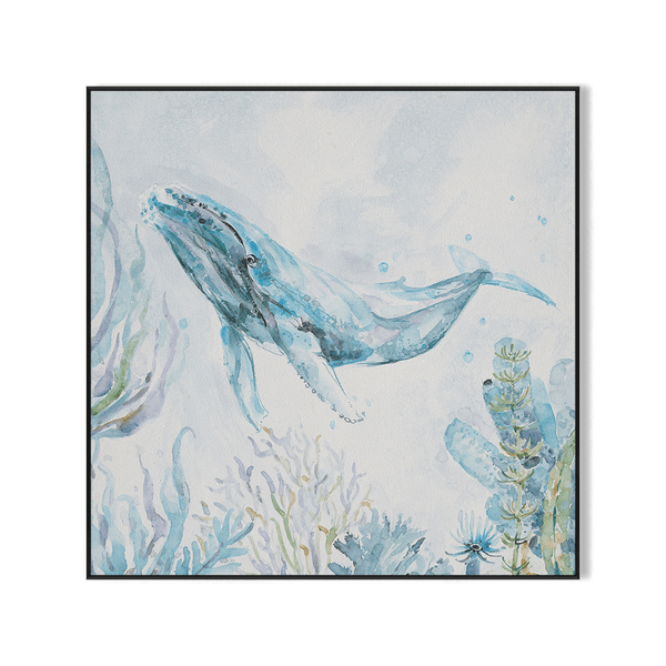 Blue Ocean Voyage - Whale Watercolor #M3572 Painting artwepaint 