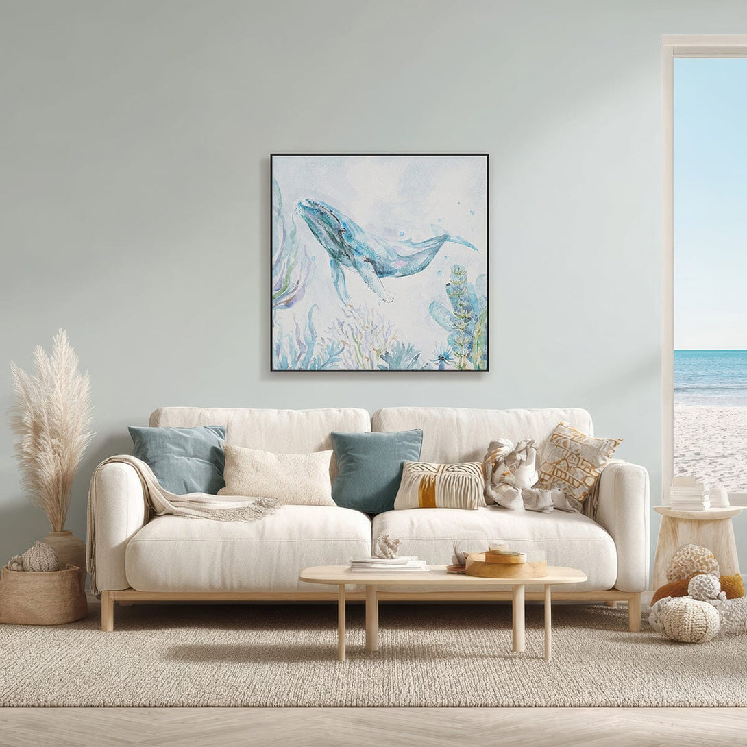 Blue Ocean Voyage - Whale Watercolor #M3572 Painting artwepaint 