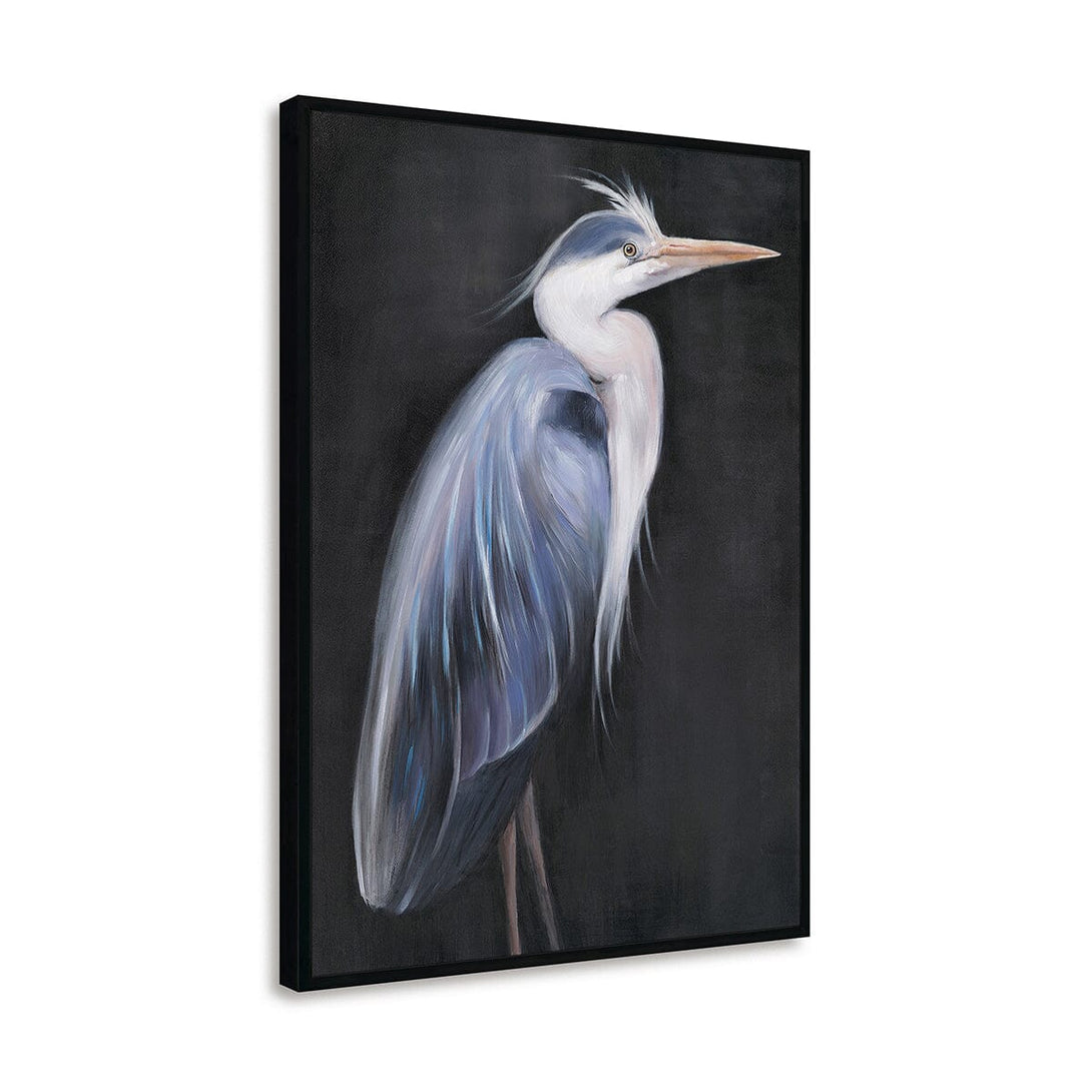 Blue Plumage Gaze - Heron Oil Painting #M4572 Painting artwepaint 