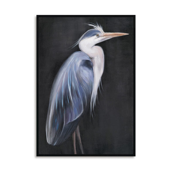 Blue Plumage Gaze - Heron Oil Painting #M4572 Painting artwepaint 