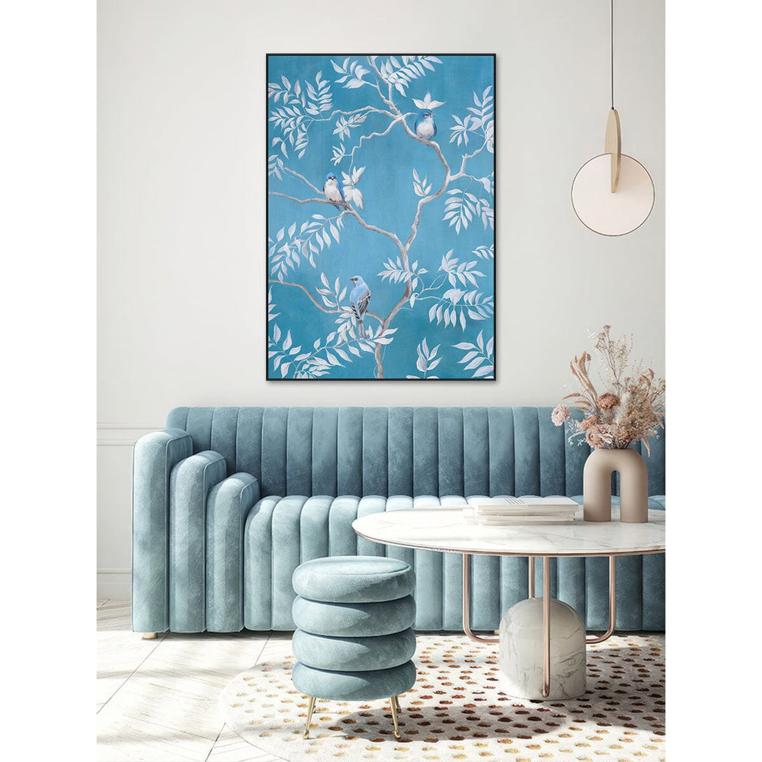 Blue Rhythm – Trio Birds Painting#L2155 Painting artwepaint 