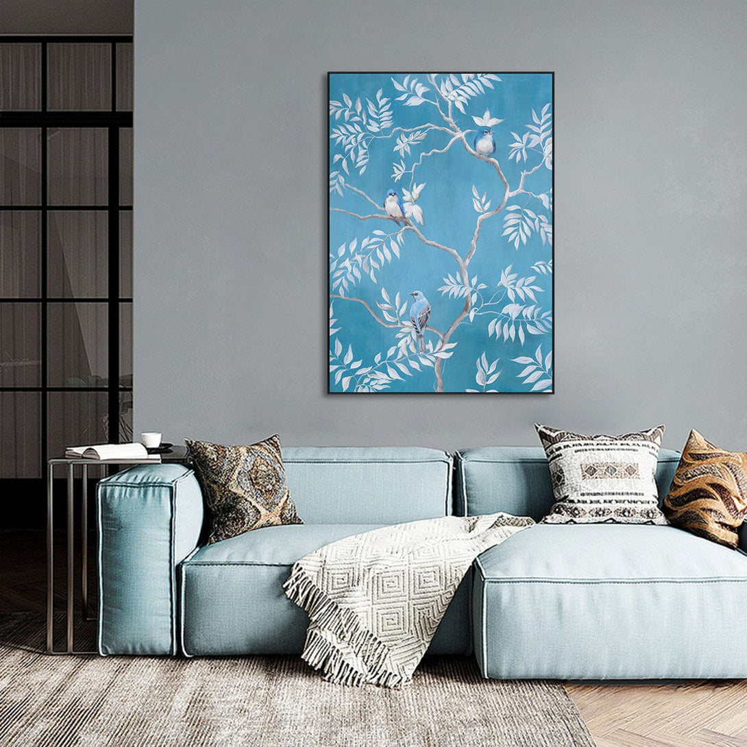 Blue Rhythm – Trio Birds Painting#L2155 Painting artwepaint 