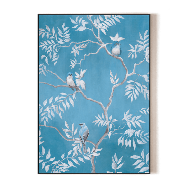 Blue Rhythm – Trio Birds Painting#L2155 Painting artwepaint 