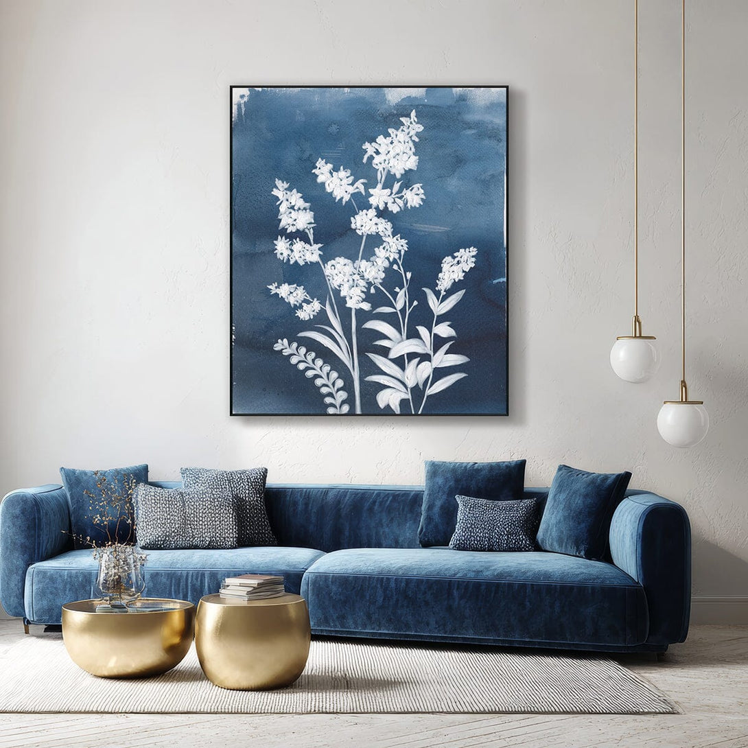 Blue Serenade - Botanical Watercolor Painting#L2001 Painting artwepaint 