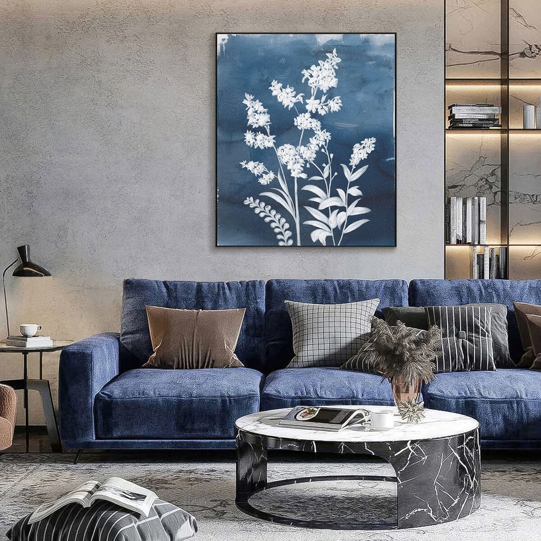 Blue Serenade - Botanical Watercolor Painting#L2001 Painting artwepaint 