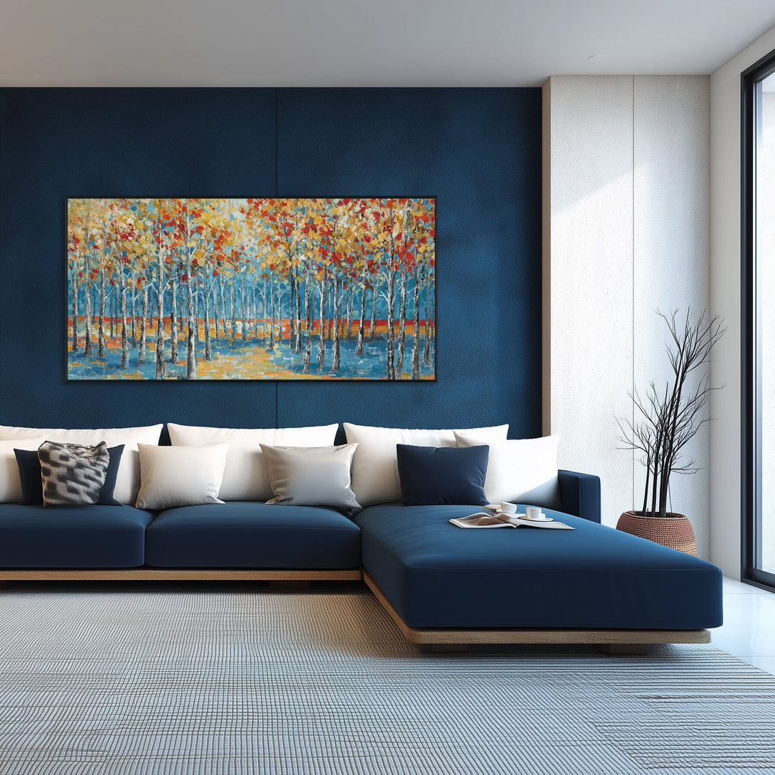 Blue Serenity - Autumn Forest Harmony#L0570 Painting artwepaint 