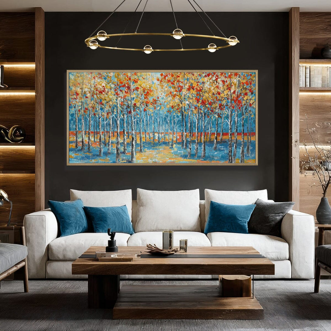 Blue Serenity - Autumn Forest Harmony#L0570 Painting artwepaint 