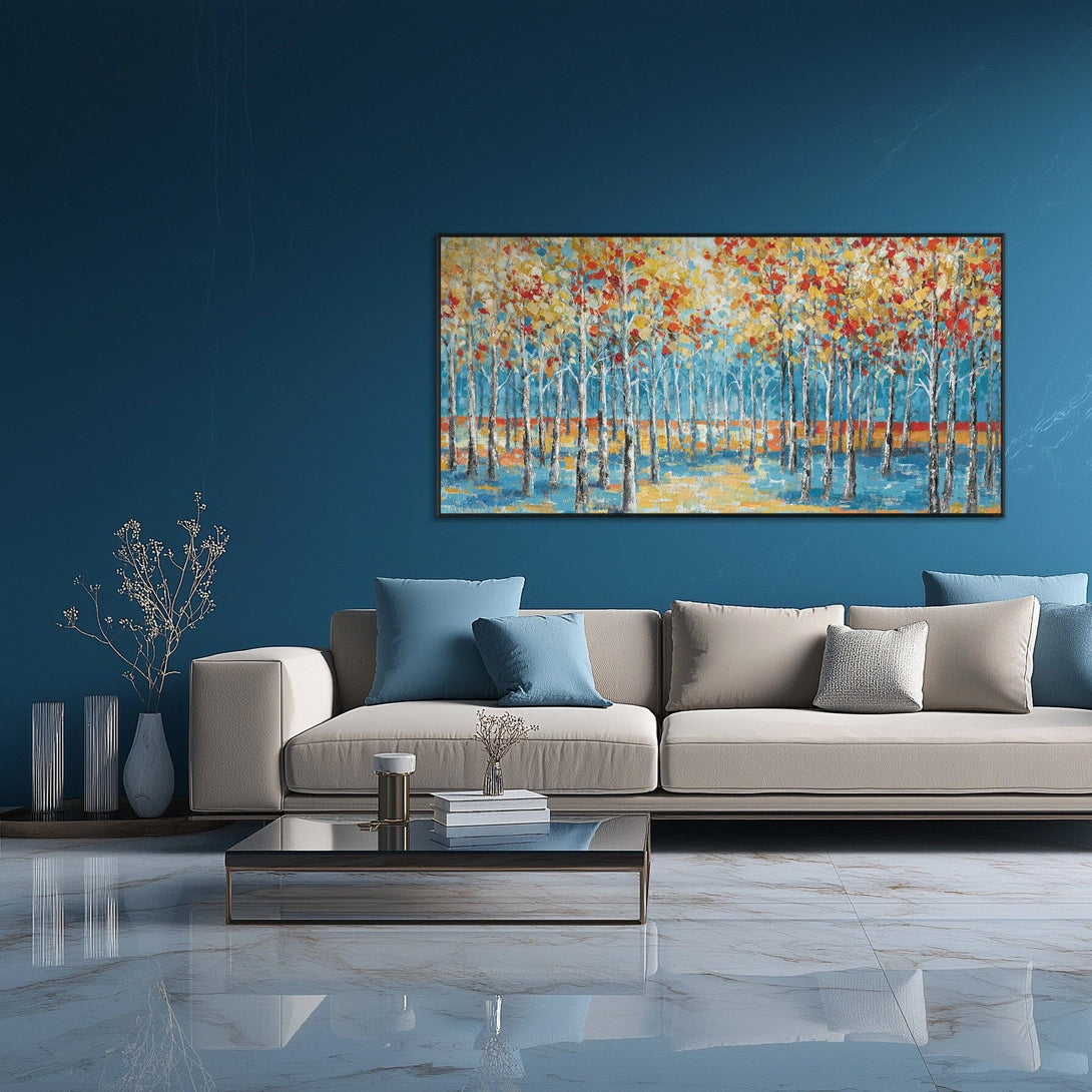 Blue Serenity - Autumn Forest Harmony#L0570 Painting artwepaint 