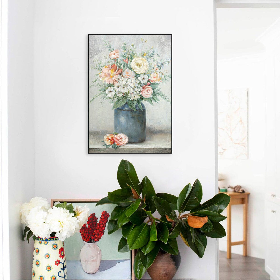 Blue Vase Elegance - Modern Floral Painting#L2528 Painting artwepaint 