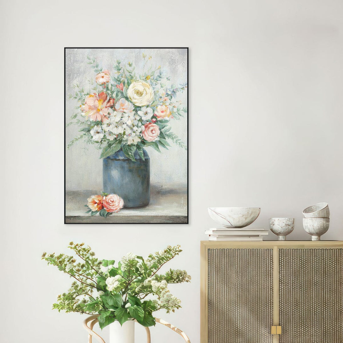 Blue Vase Elegance - Modern Floral Painting#L2528 Painting artwepaint 