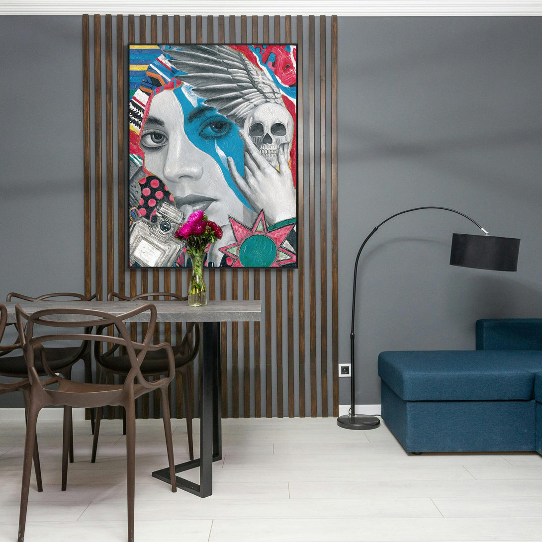 Blue Vision Pop Abstract Painting #I0948 Painting artwepaint 