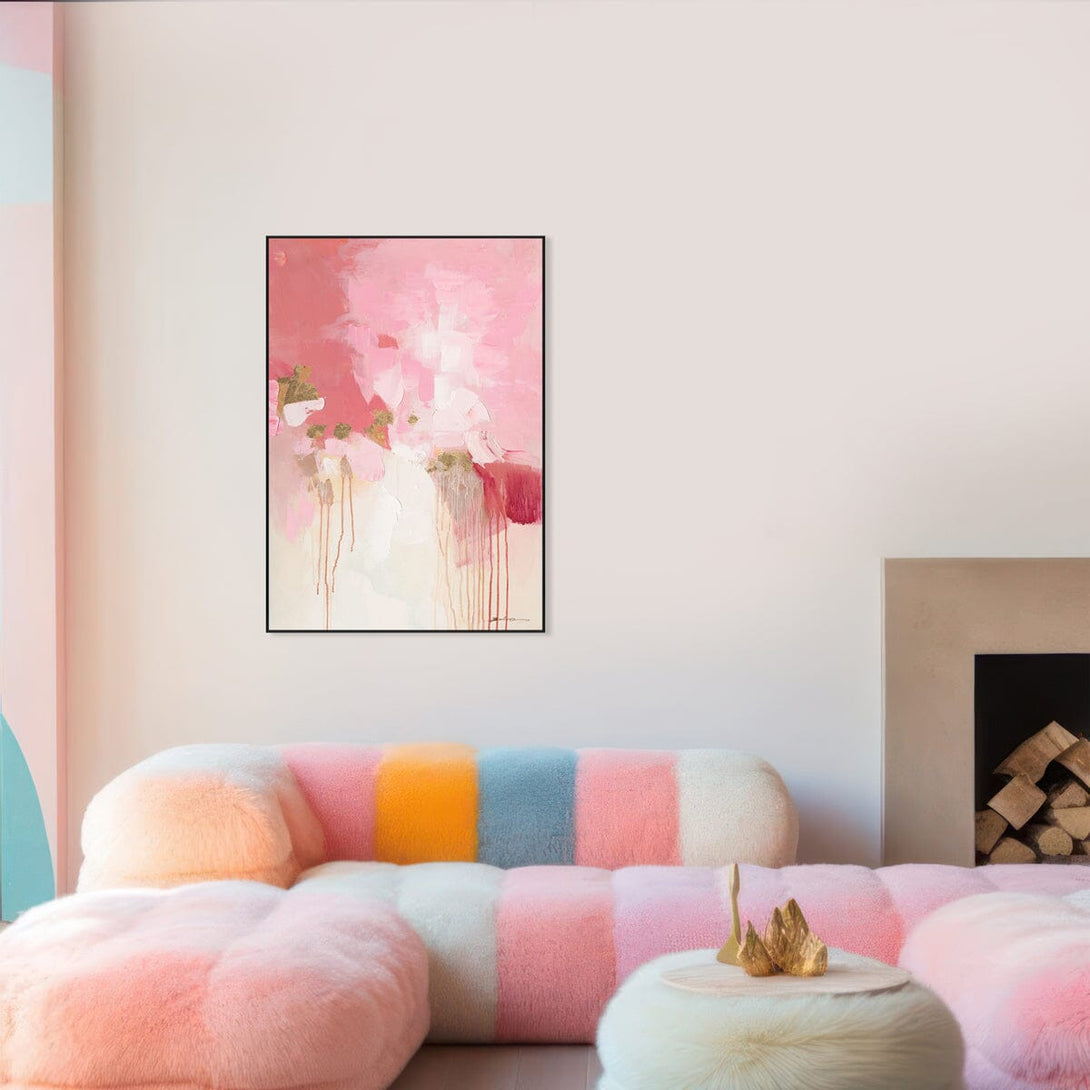 Blush Bloom-Pink Abstract Painting#P5931 Painting artwepaint 