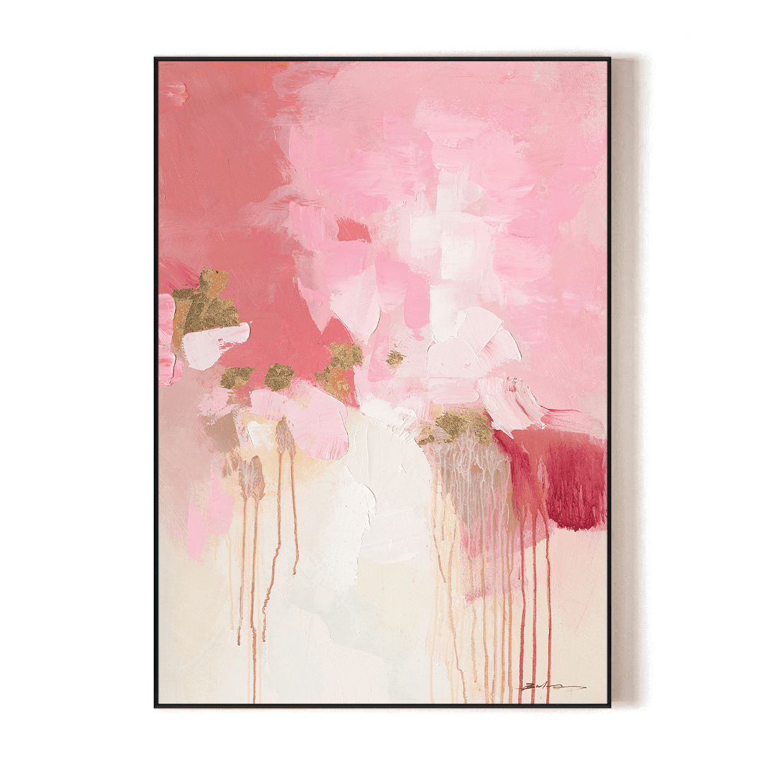 Blush Bloom-Pink Abstract Painting#P5931 Painting artwepaint 