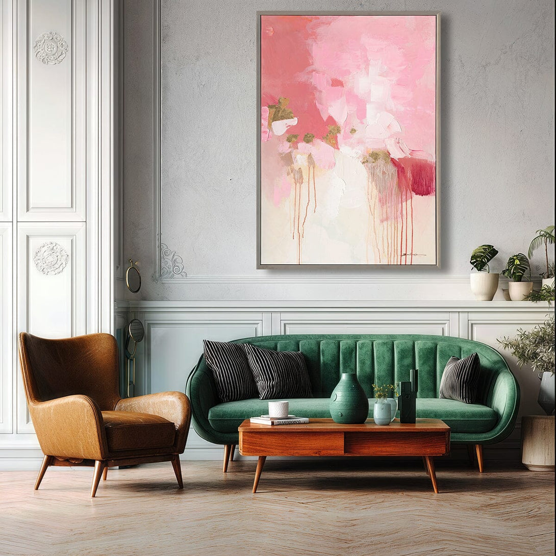 Blush Bloom-Pink Abstract Painting#P5931 Painting artwepaint 