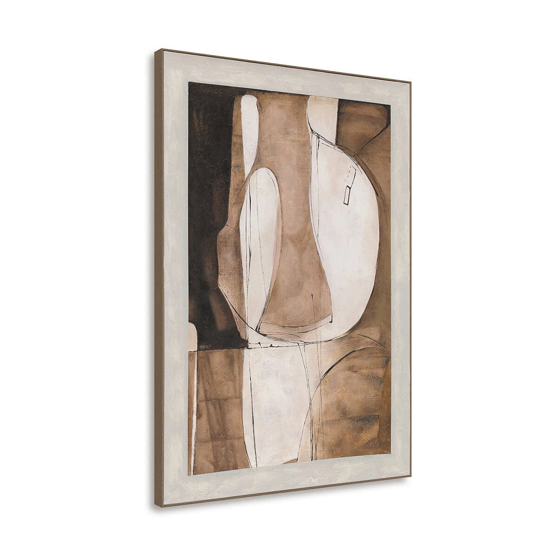 Brown Curves - Line Abstract #R1012 Painting artwepaint 
