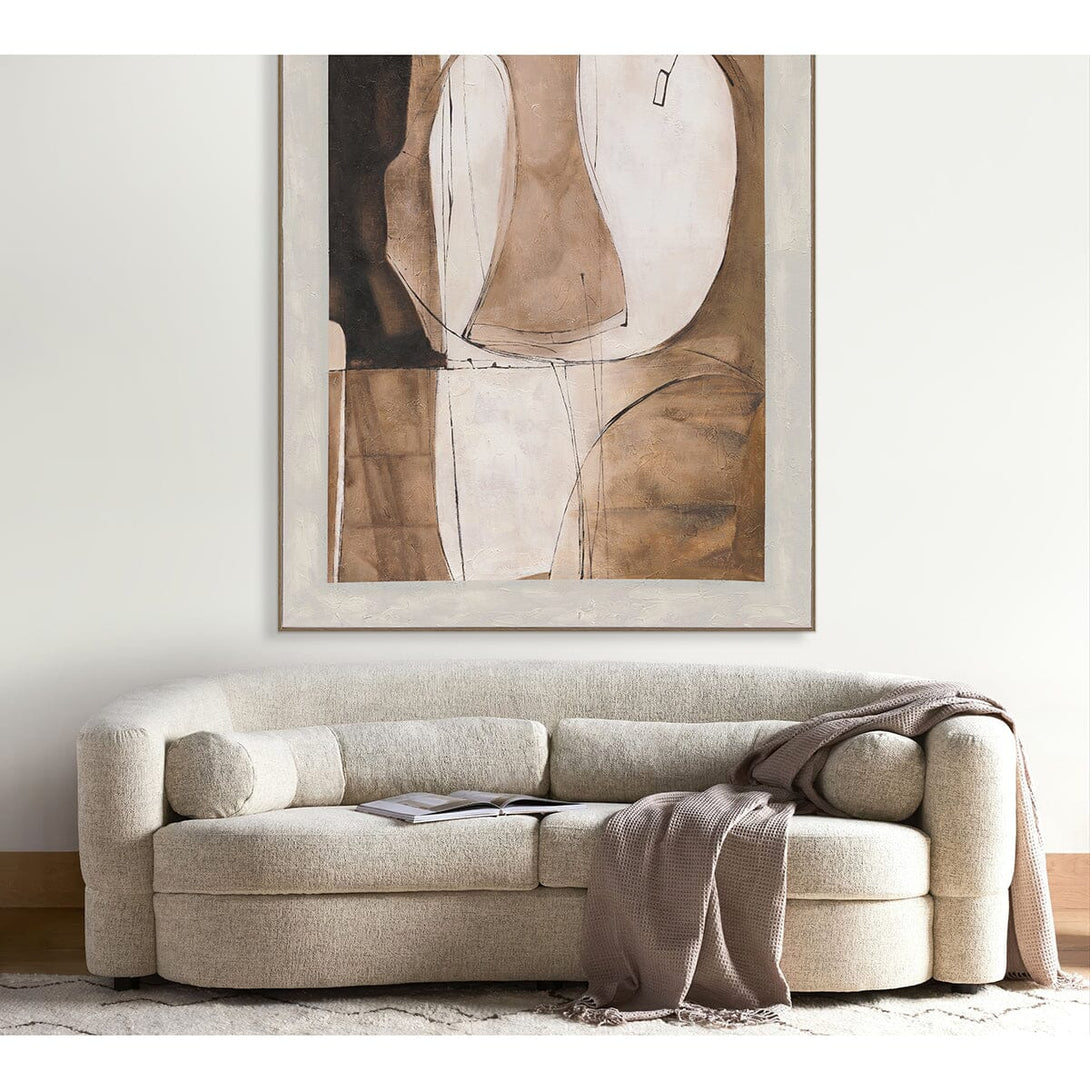 Brown Curves - Line Abstract #R1012 Painting artwepaint 