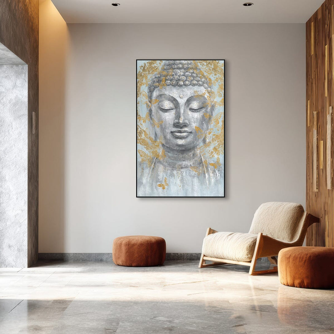 Butterfly Calm - Buddha Gold Leaf Artwork #L0539 Painting artwepaint 