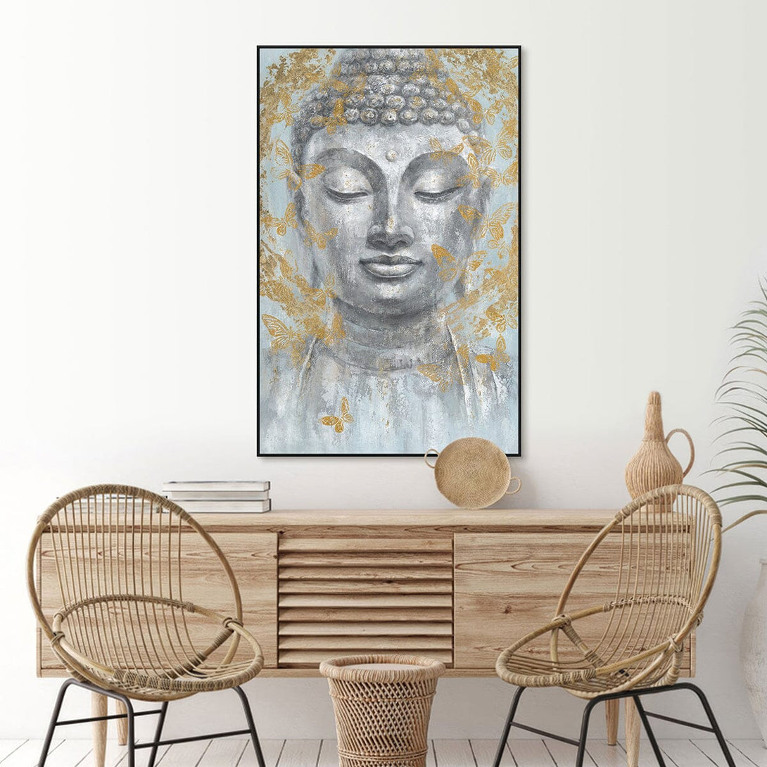 Butterfly Calm - Buddha Gold Leaf Artwork #L0539 Painting artwepaint 